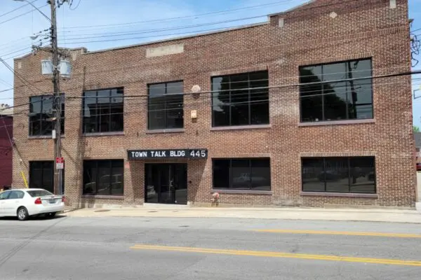 445 Baxter Town Talk Building view from opposite side of the street