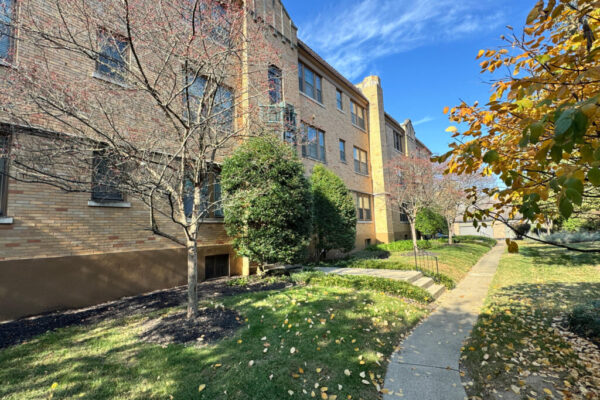 Greenhill Property Building Entrance and Sidewalk